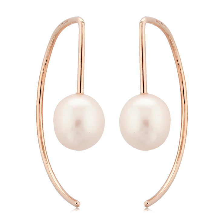 Curved Pearl Earrings