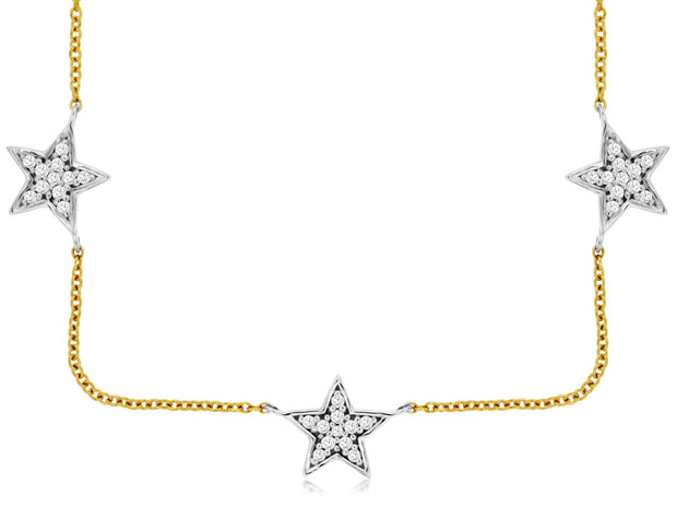 Diamond Star Station Necklace
