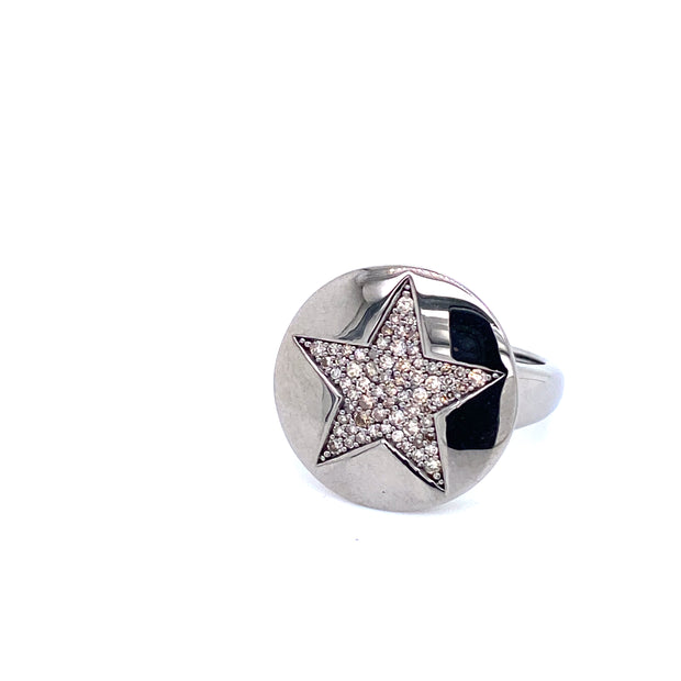 Diamond Pave Star Ring