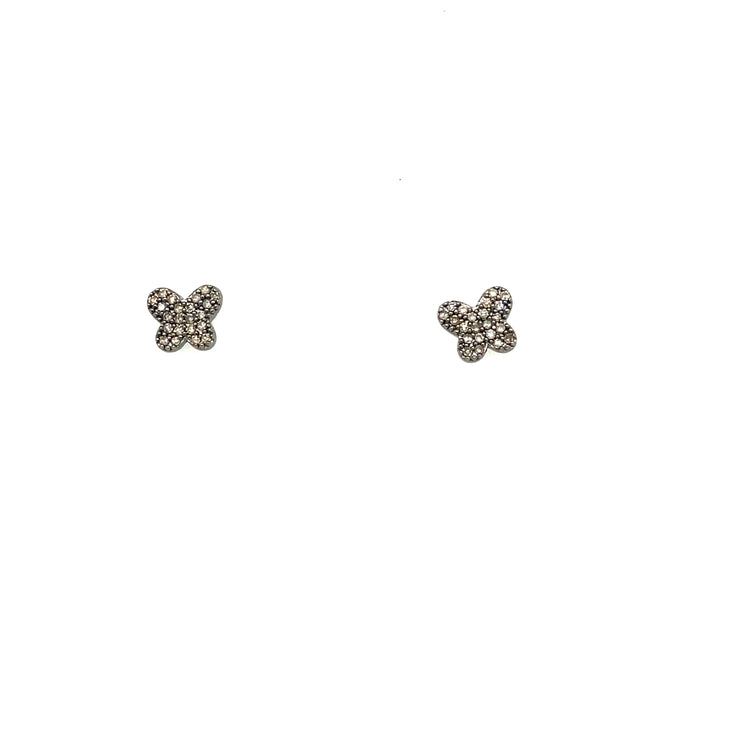 Diamond Pave Butterfly Earrings