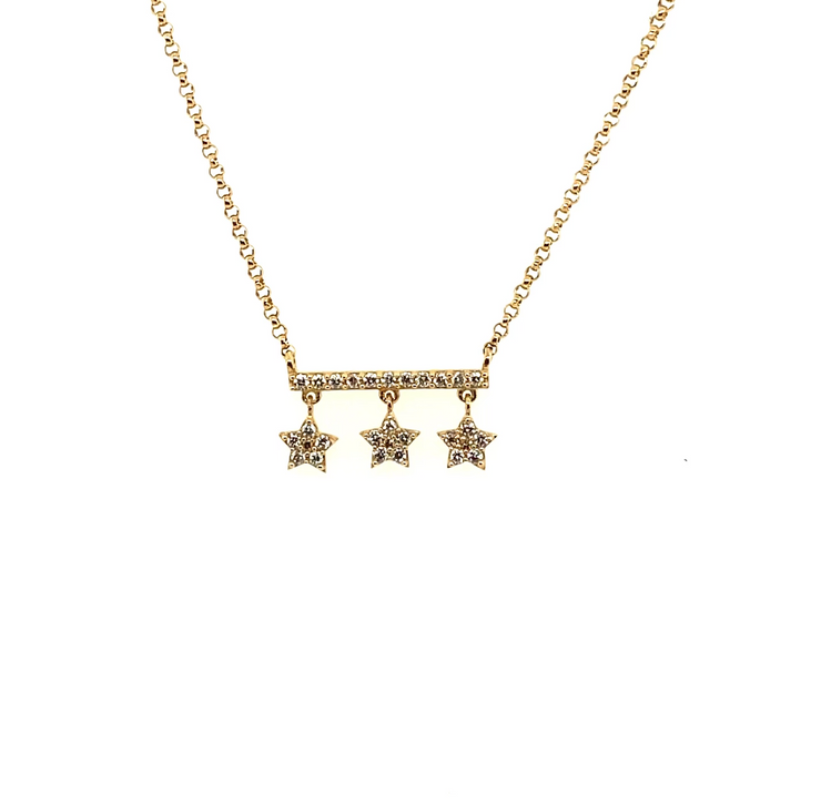 Diamond Star Dangle Necklace