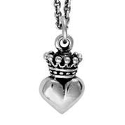 King Baby Micro Crowned Heart Necklace