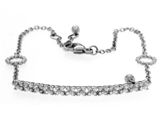 Curved Diamond Bar Bracelet
