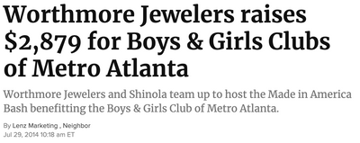 Worthmore Jewelers raises $2,879 for Boys & Girls Clubs of Metro Atlanta