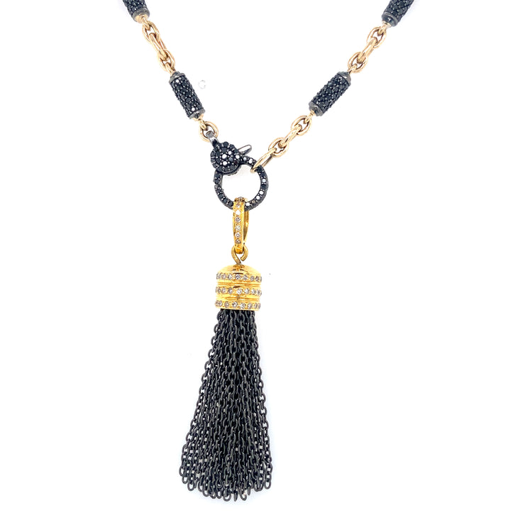 Small Diamond Top Fringe Pendant