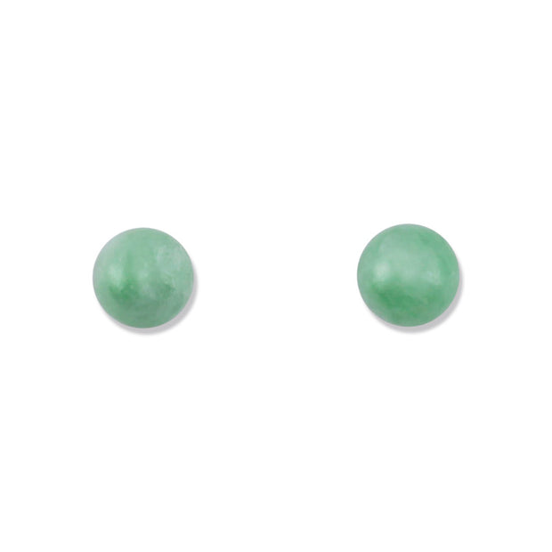 7.2mm Jadeite Stud Earrings