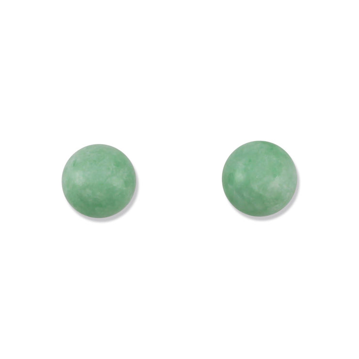 8mm Jadeite Stud Earrings