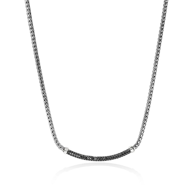 John Hardy Black Sapphire 2.5mm curve necklace