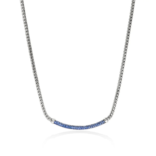 John Hardy essential collection blue sapphire 16-18" necklace