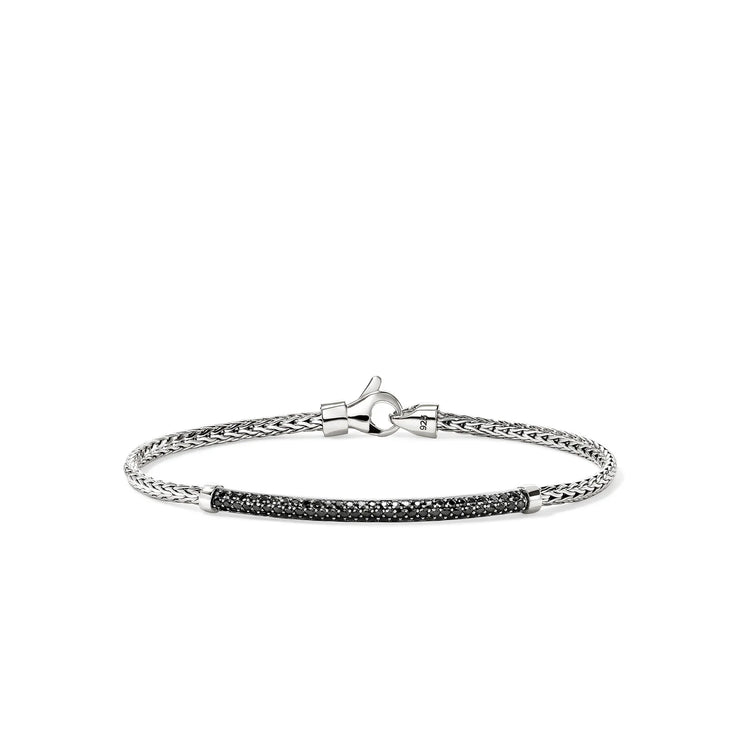 John Hardy essential collection bracelet with pave black sapphires
