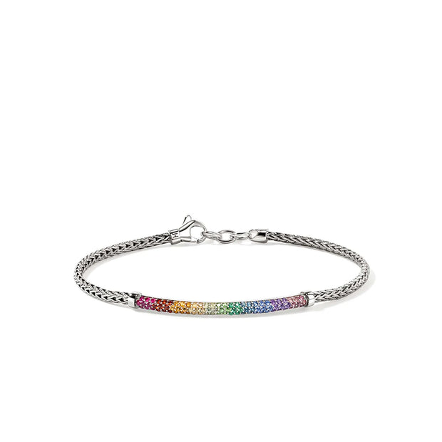 John Hardy essential collection multi colored stone bracelet