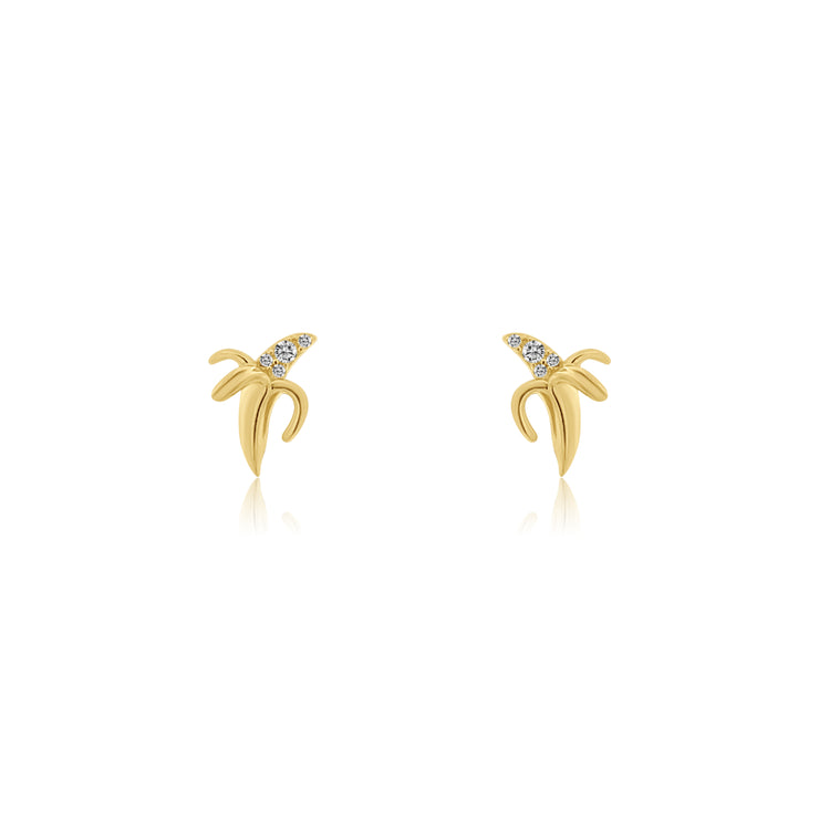 Peeled Banana Post Earrings