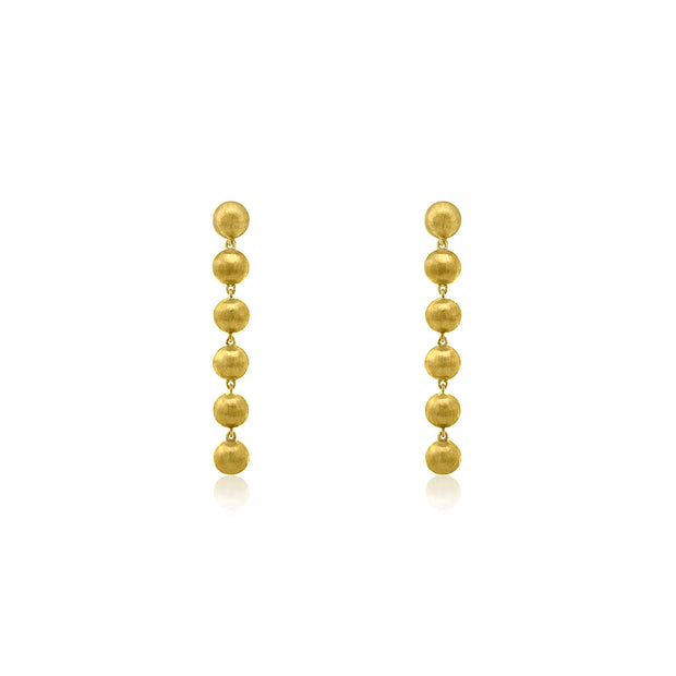 Gold Ball Dangle Earrings