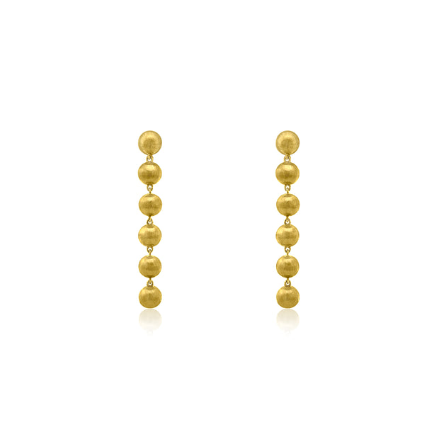 Gold Ball Dangle Earrings