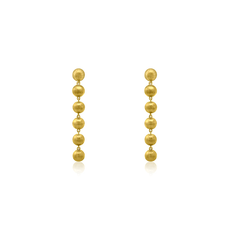 Gold Ball Dangle Earrings