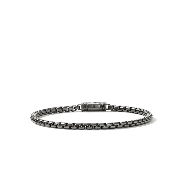 Sterling silver black rhodium 3.7mm Icon bracelet