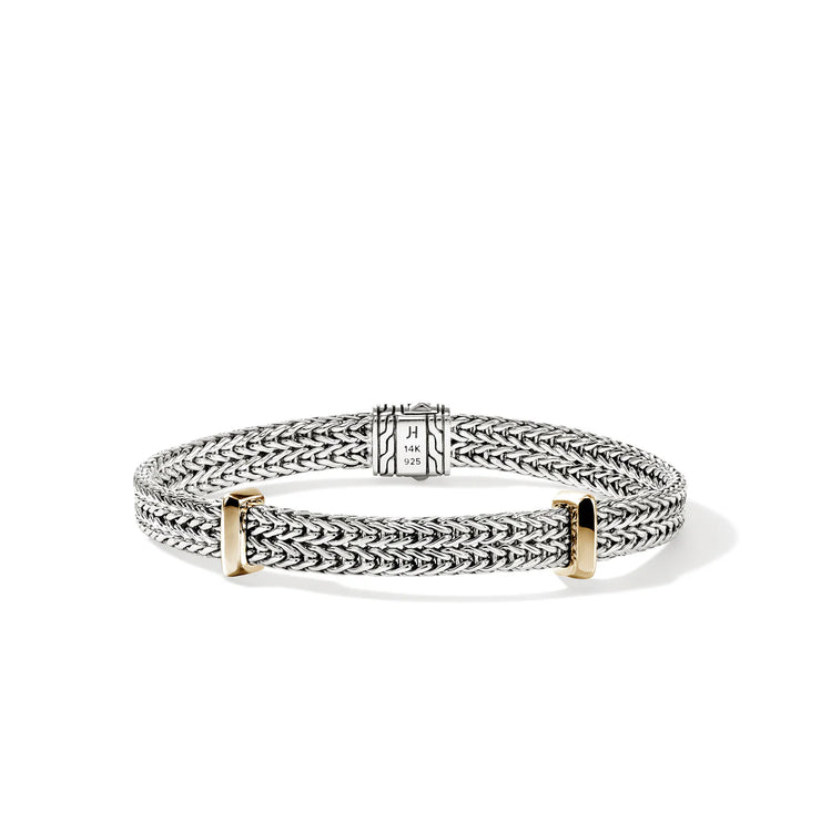 Sterling silver and 14k yellow gold accents bracelet