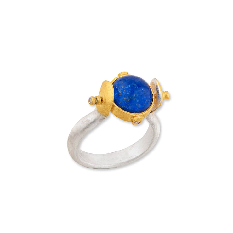 Lika Behar 10mm day and night sterling silver & 24k yellow gold ring