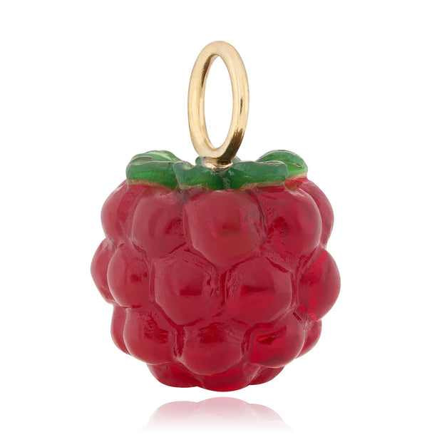 14k yellow gold raspberry pendant