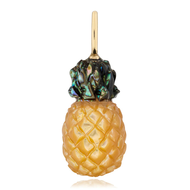14k yellow gold pineapple pendant