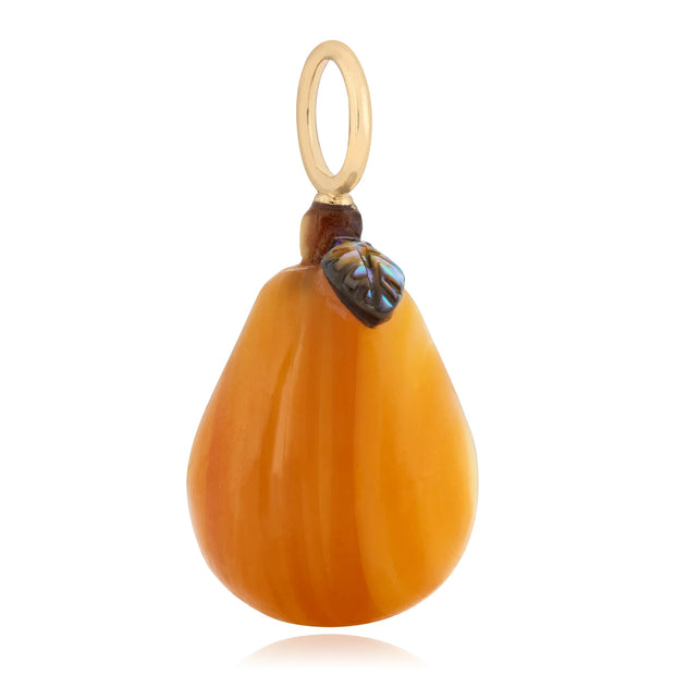 14k yellow gold pear pendant
