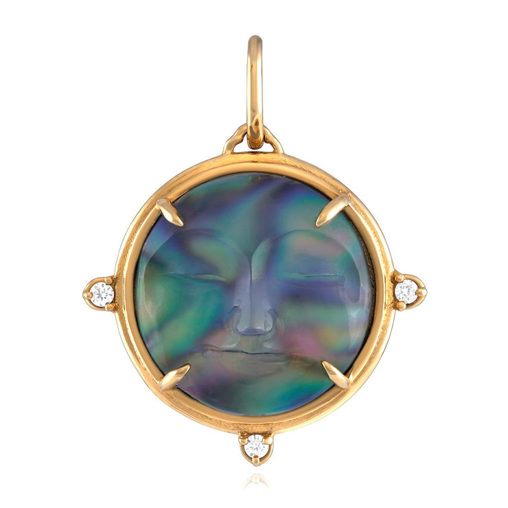 Luminescent Moon Face Charm