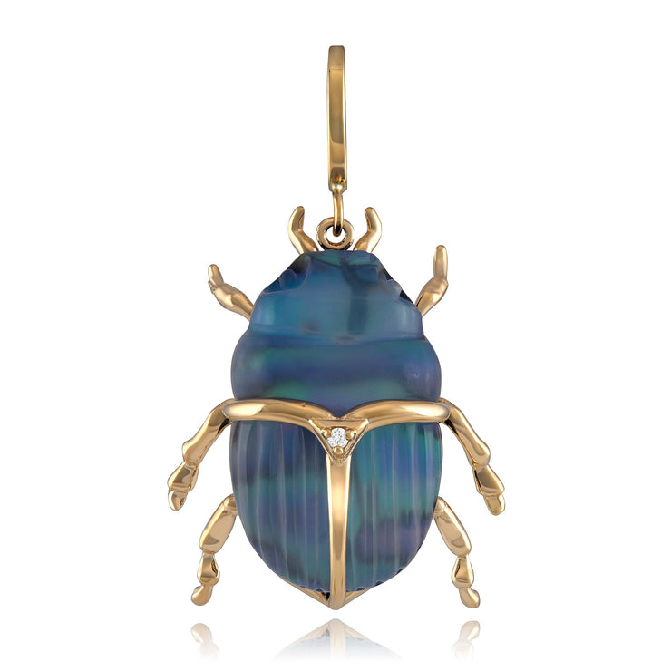 Luminescent Scarab Beetle Charm