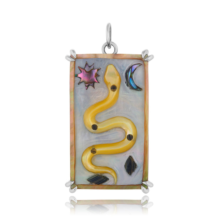 Serpent Sacred Symbols Tablet Charm