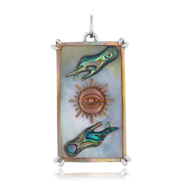 Sterling silver Maura Green sun tarot card