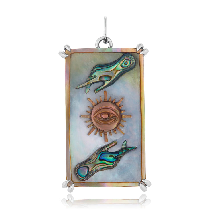 Sterling silver Maura Green sun tarot card