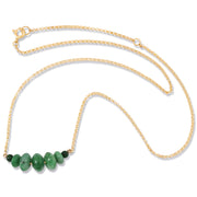 Jade Tapered Disc Necklace