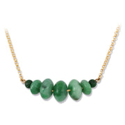 Jade Tapered Disc Necklace