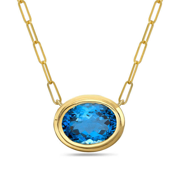 Jumbo London Blue Topaz Necklace