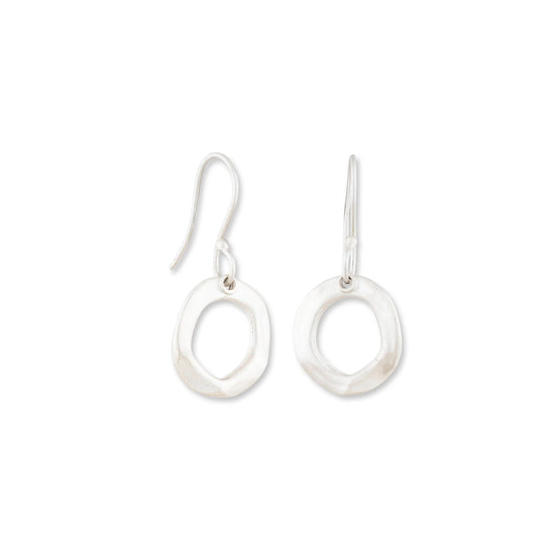 Sterling silver "Orion" organic "O" dangle earring by Lika Behar