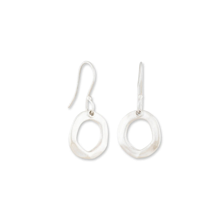 Sterling silver "Orion" organic "O" dangle earring by Lika Behar