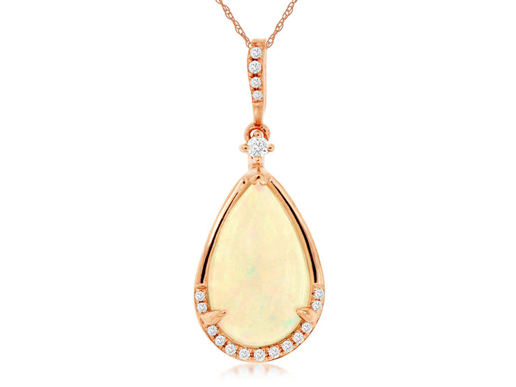 Pear Shape Opal Necklace