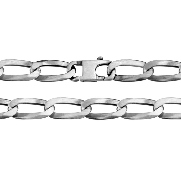 Sterling silver open oval 8mm link 8.5"