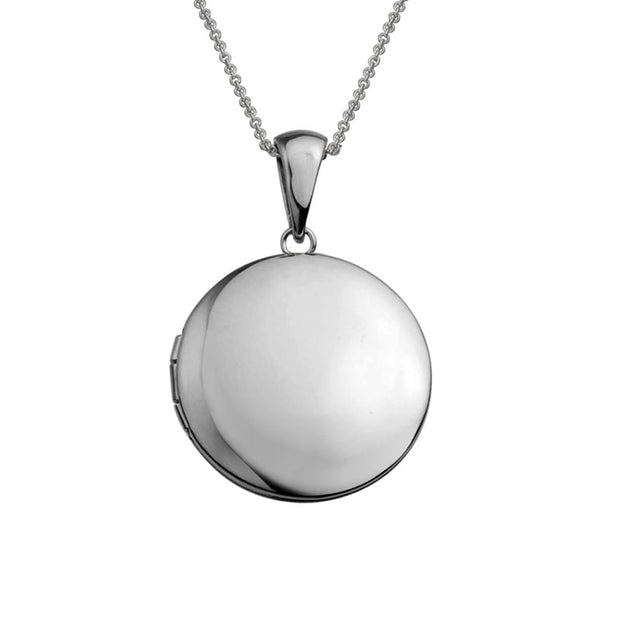 Sterling silver 19mm round locket on 16-18" chain