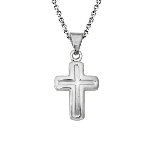 Sterling silver cross on 16-18"necklace