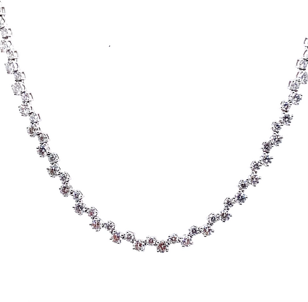 Alternating Line Diamond Necklace