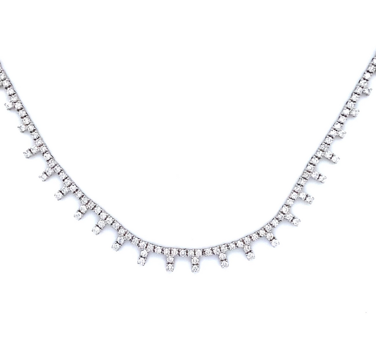 Diamond Drop Line Necklace