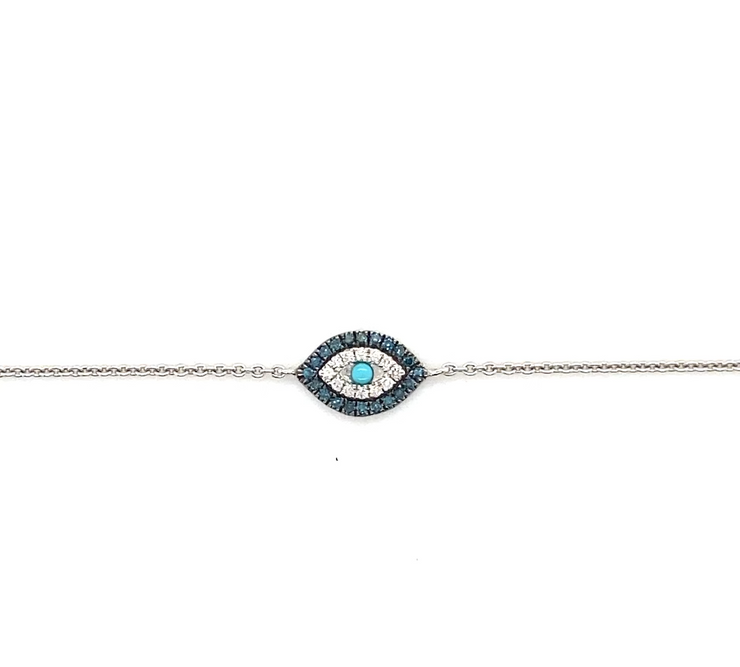 Turquoise Center Evil Eye Bracelet