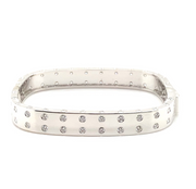 Double Sided Diamond Pave Hinged Bangle