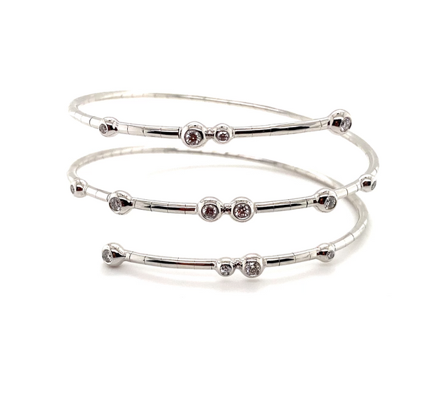 Diamond Station Coil Bracelet