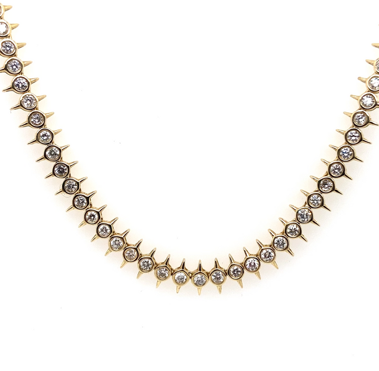 Spikey Diamond Necklace