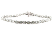 Bezel Set Oval Diamond Bracelet