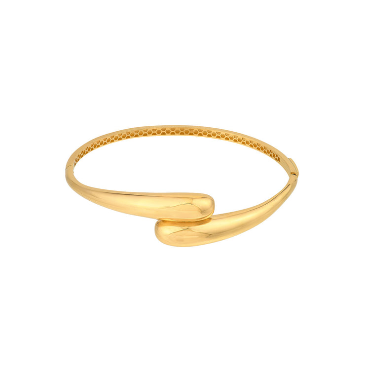 Puffy Gold Bypass Bangle