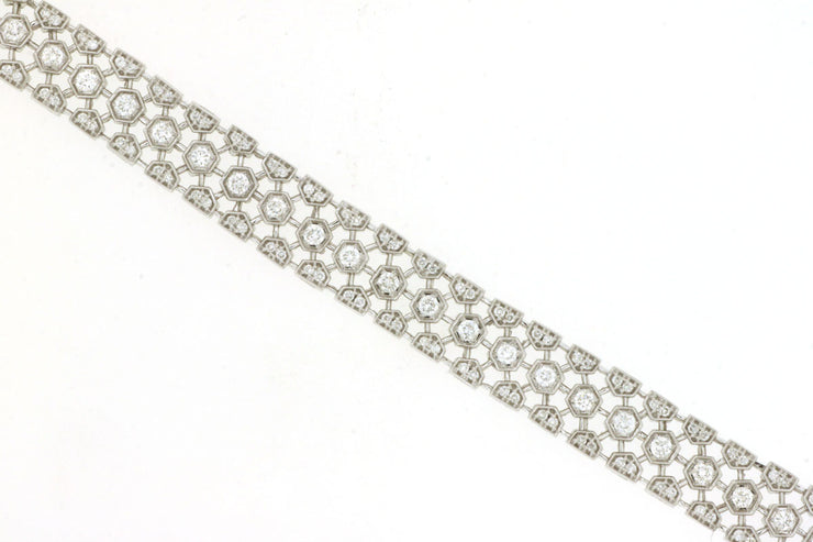 Triple Row Diamond Bracelet