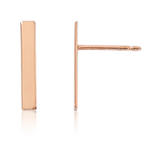 Rose Gold Flat Bar Earring