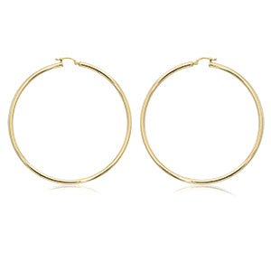 Gold 2.5x60mm Tube Hoops